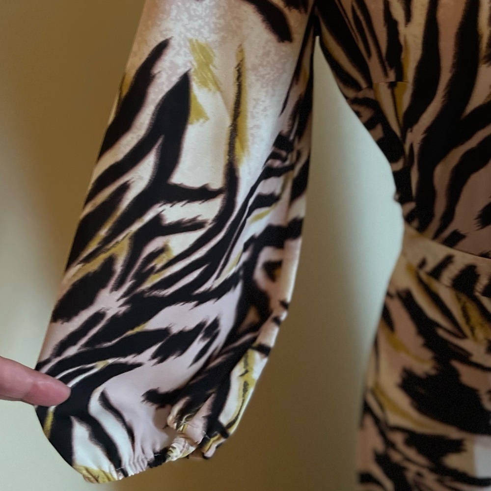 Bar III Zebra Print Maxi Wrap Dress - Picture 8 of 12